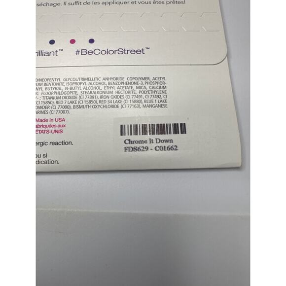 NWT Color Street “Chrome It Down” Multicolor Chromatic Glitter Shade Nail Strips - Picture 3 of 4